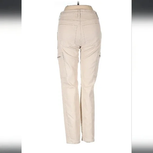 Banana Republic High Rise Cargo Utility Skinny Jean Taupe Cream 29 Petite - Picture 2 of 3